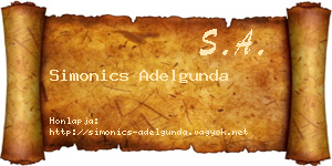 Simonics Adelgunda névjegykártya